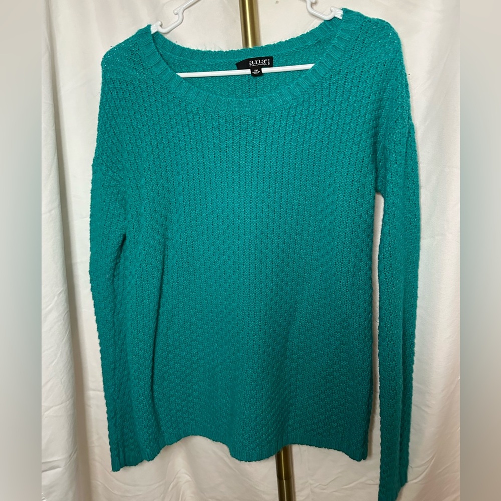 Ana Teal Sweater Size M Petite